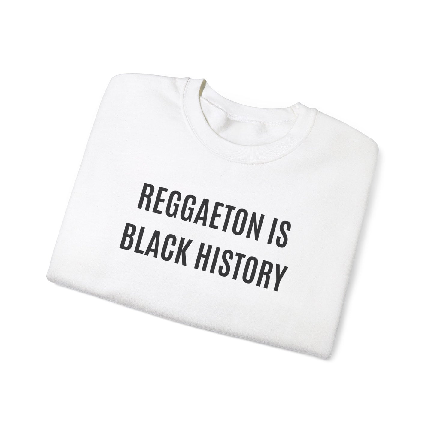 "Reggaeton is Black History" Crewneck sweatshirt in White