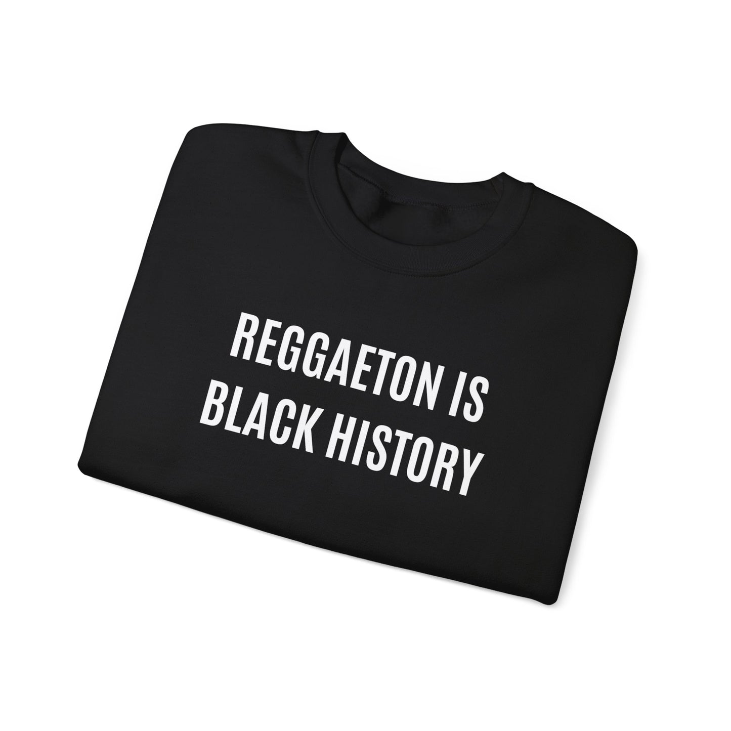 "Reggaeton is Black History" Crewneck sweatshirt in Black