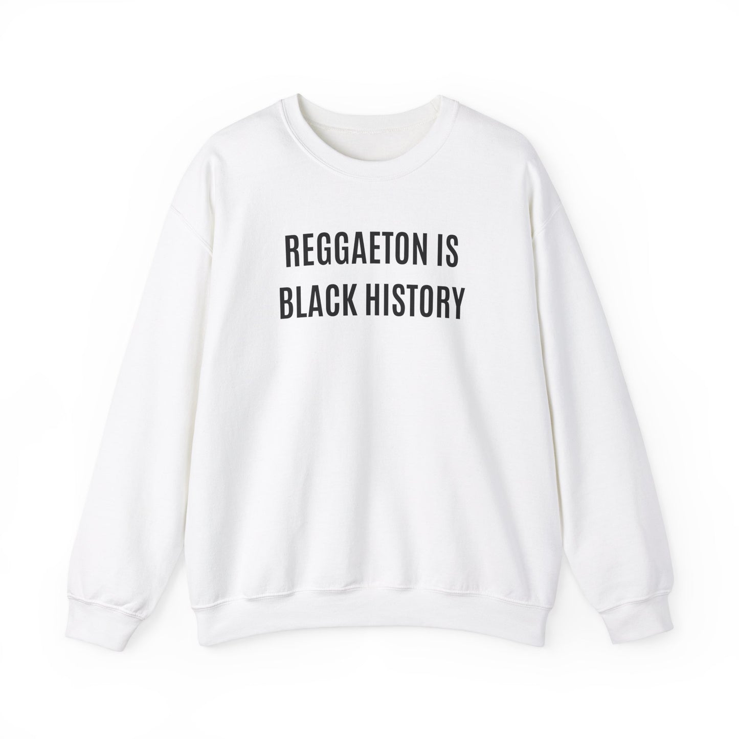 "Reggaeton is Black History" Crewneck sweatshirt in White